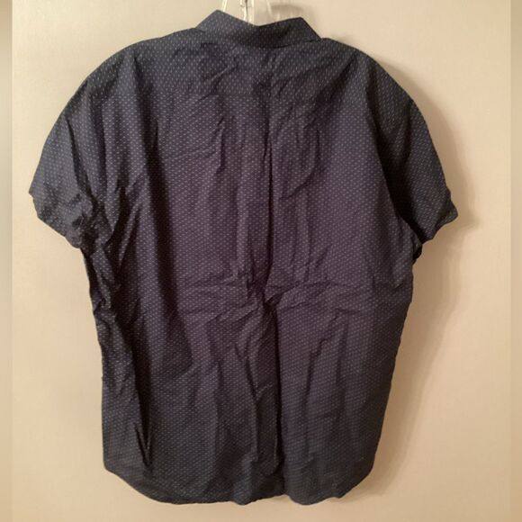 THEORY MENS LARGE DARK BLUE COTTON SHIRT - Picture 3 of 7